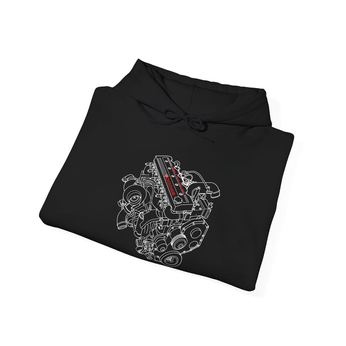 Turbo Diesel Engine Blueprint 5.9L 24 Valve Hoodie for Canadian Customers ONLY---Item prints and ships from within Canada