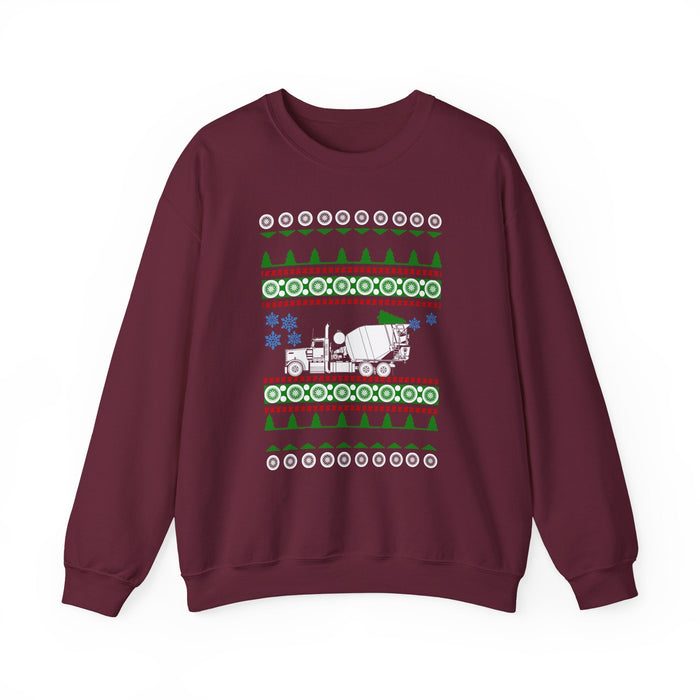 Cement Mixer Truck Ugly Christmas Sweater For Canadian Customers ONLY---Prints and ships from within Canada--more colors