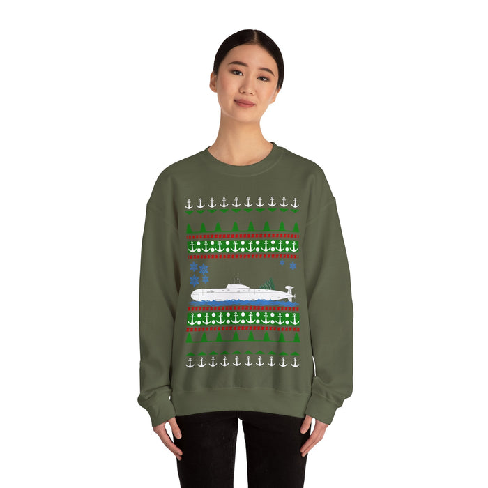 Military Russian Submarine Boat Ugly Christmas Sweater Sweatshirt for UK customers ONLY---Prints and ships from with the UK