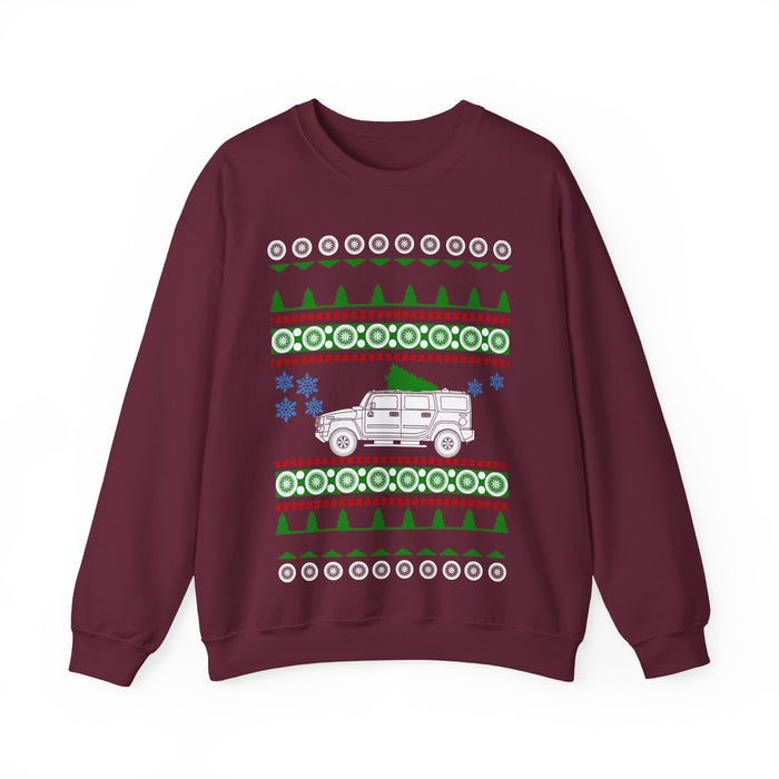 Hummer H2 Ugly Christmas Sweater for UK Customers ONLY (prints and ships from within the UK)