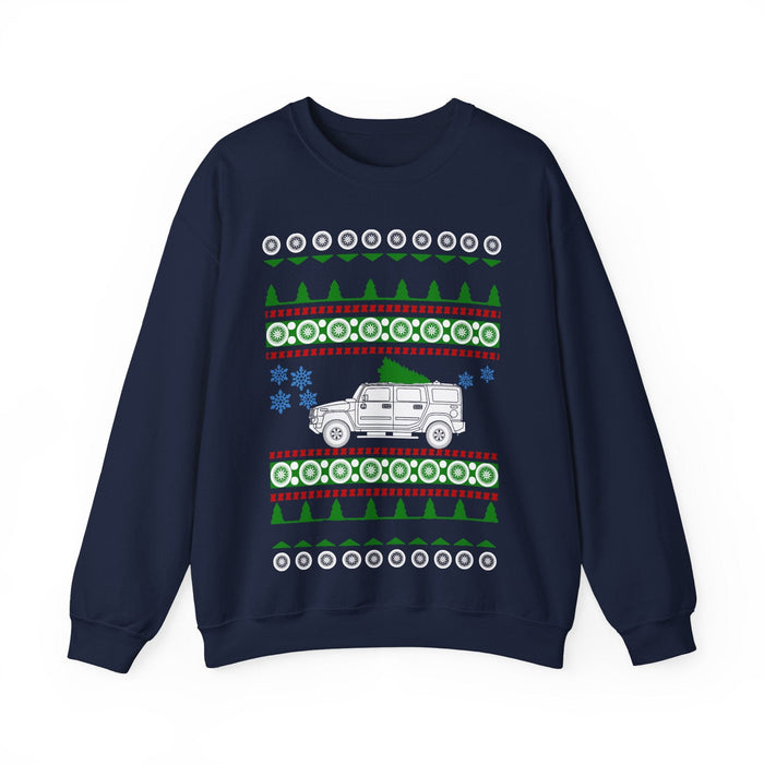 Hummer H2 Ugly Christmas Sweater for UK Customers ONLY (prints and ships from within the UK)