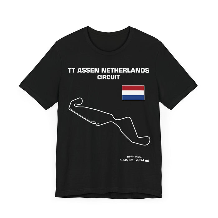 TT Assen Circuit Track Outline t-shirt for European Customers ONLY--Prints and ships from within Europe v2