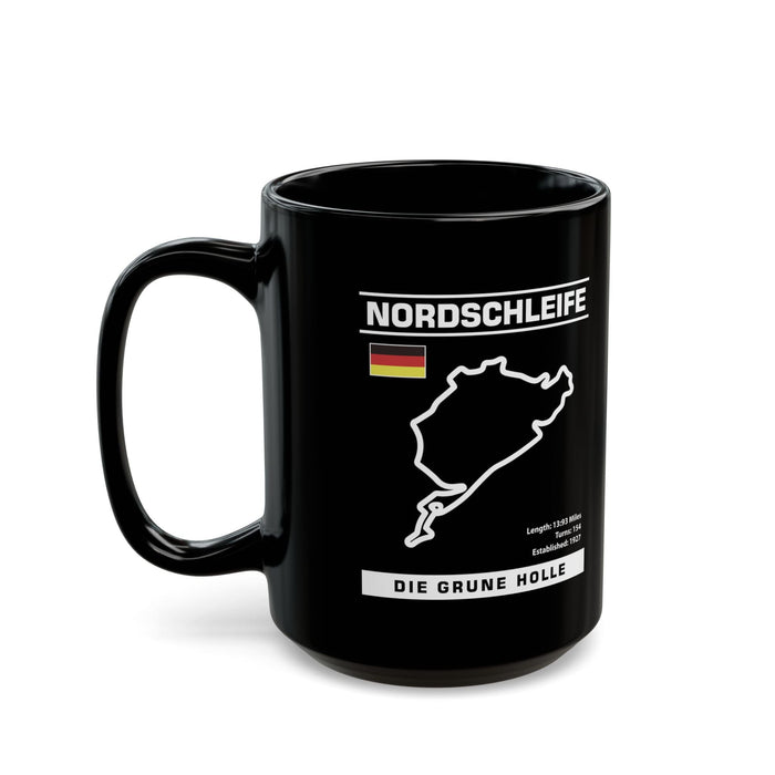 Nordschleife Track Outline Mug 11 or 15 ounce Die Grune Holle