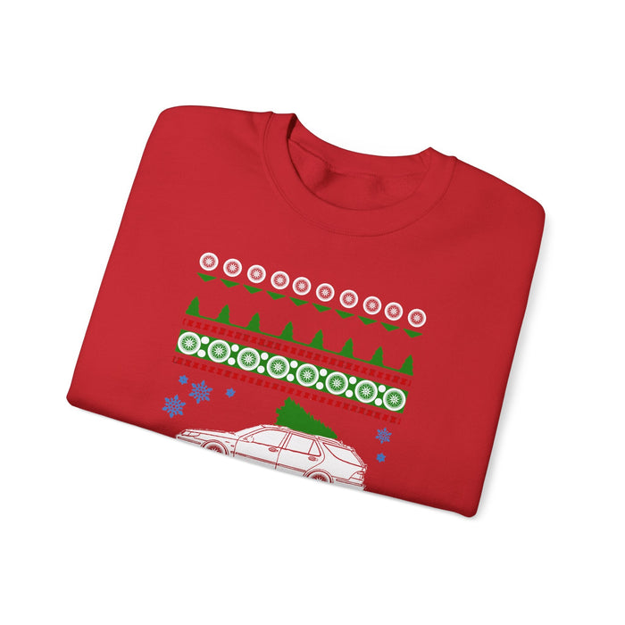 Saab 9-5 Wagon Ugly Christmas Sweater Jumper for UK Customers ONLY--Prints and ships from the UK