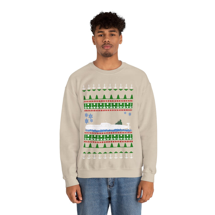 Military Russian Submarine Boat Ugly Christmas Sweater Sweatshirt for UK customers ONLY---Prints and ships from with the UK