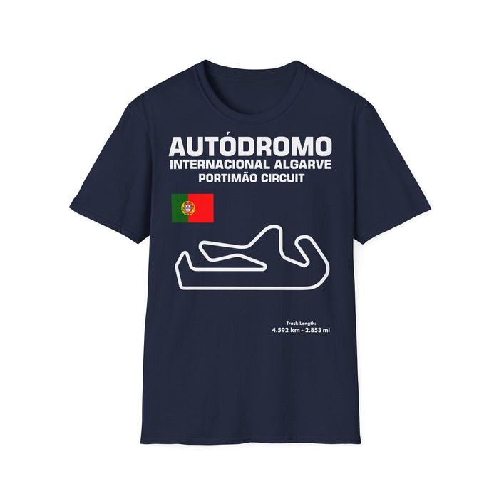 Track Outline Autodromo Internacional Algarve Portimao T-shirt for European Customers ONLY--Prints and ships from within Europe