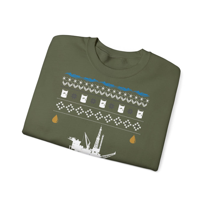 Off Shore Oil Rig Ugly Christmas Sweater for European Customers ONLY---Prints and ships from within Germany