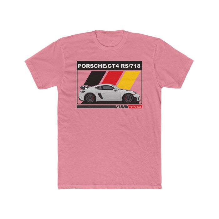 German Flag GT4 RS/718 Graphic Tee — Retro Racing Stripe Sport Car Shirt
