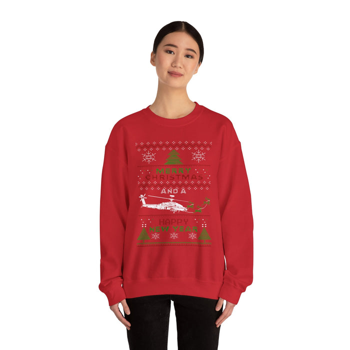 Apache Helicopter Ugly Christmas Sweater Merry Christmas For Canadian Customers ONLY---Prints and ships from within Canada