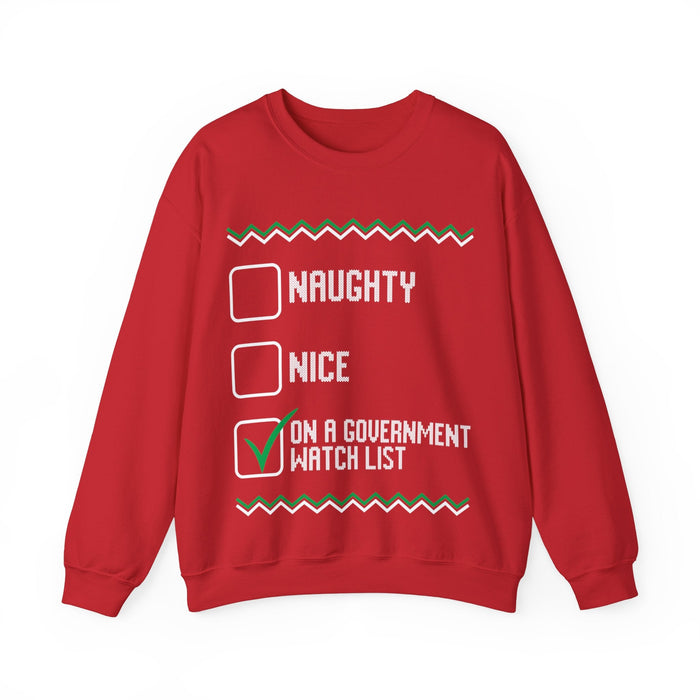 Government Watch List Ugly Christmas Sweater UK customers only--prints in the UK