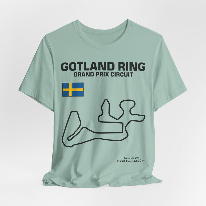 Gotland Grand Prix Circuit Track Outline T-Shirt