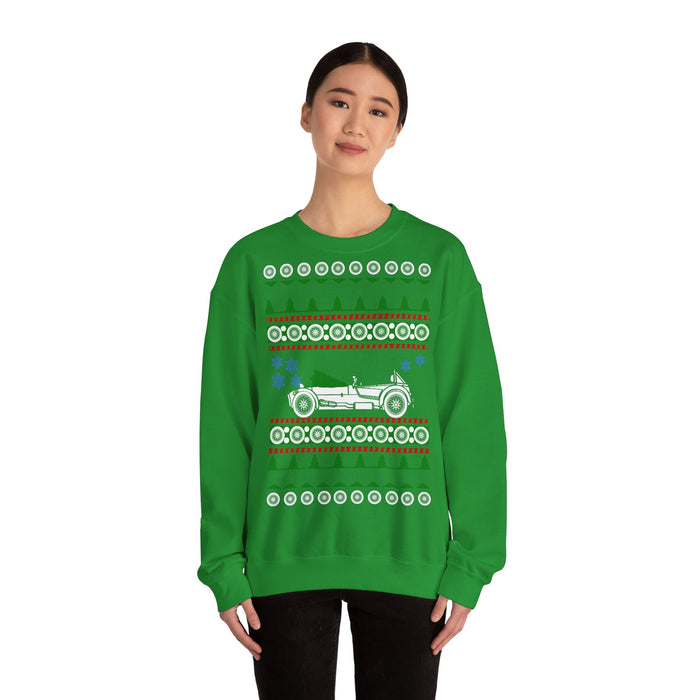 Sports Car like a Super 7 Ugly Christmas Sweater for European Customers ONLY--Prints and ships from Europe