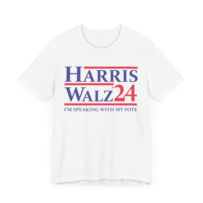 Harris Walz 2024 I'm Speaking With My Vote T-shirt