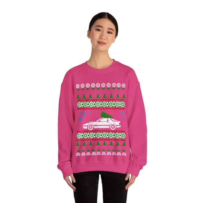 Mazda RX-7 RX7 2nd generation Ugly Christmas Sweater For Australian and New Zealand Customers ONLY---Prints in AUS