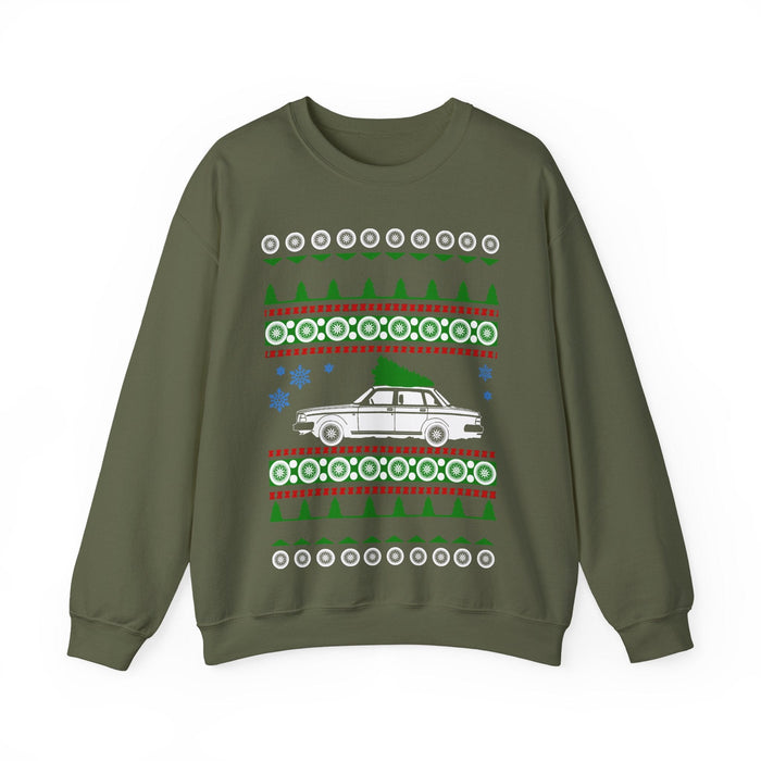 Swedish Car like a 240 Sedan Ugly Christmas Sweater Jumper For UK customers ONLY--Item prints and ships from within the UK