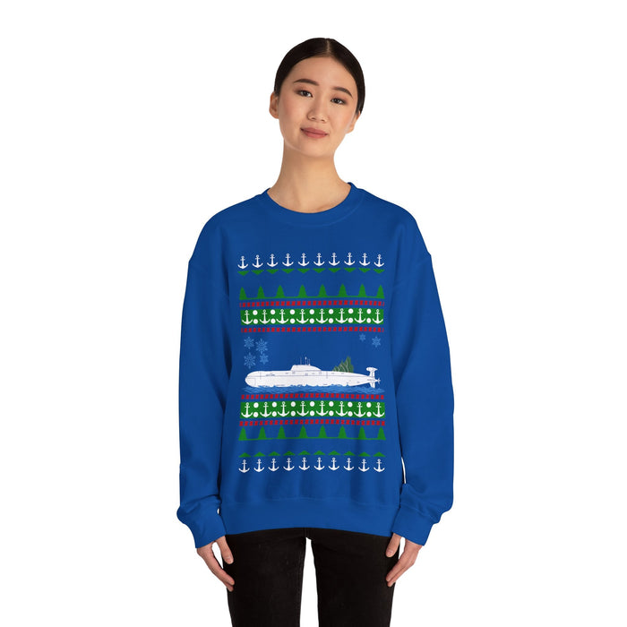 Military Russian Submarine Boat Ugly Christmas Sweater Sweatshirt for UK customers ONLY---Prints and ships from with the UK