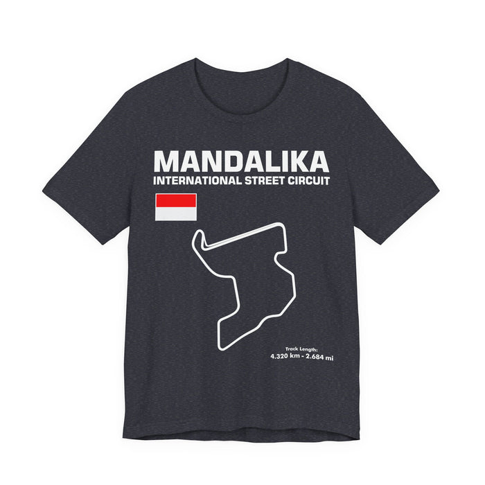 Mandalika International Street Circuit Track Outline T-shirt for European Customers ONLY-- this item prints and ships from within Europe