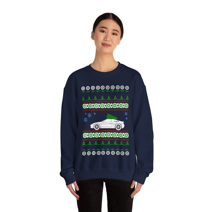 Pontiac Fiero Ugly Christmas Sweater Sweatshirt for Canadian Customers ONLY---PRINTS AND SHIPS FROM WITHIN CANADA