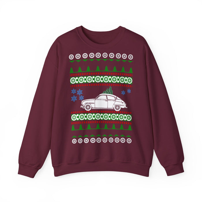 Saab 96 Ugly Christmas Sweater for European customers ONLY--Prints and ships from Germany