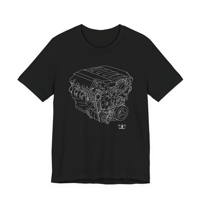V8 Engine Outline T-Shirt — LT1 V8 Tee--for customers in Australia or New Zealand ONLY---Prints and ships from Australia