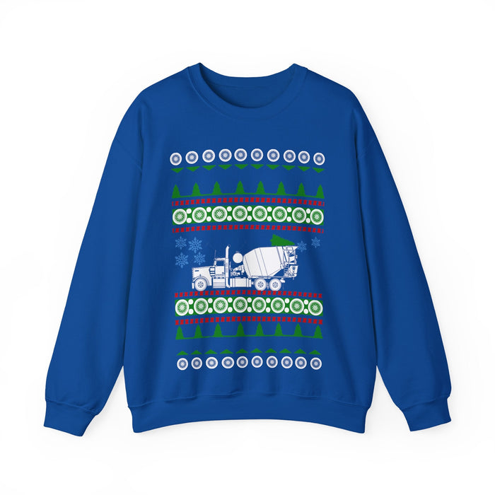 Cement Truck Mixer Ugly Christmas Sweater Jumper for UK customers ONLY--Item prints and ships from within the UK