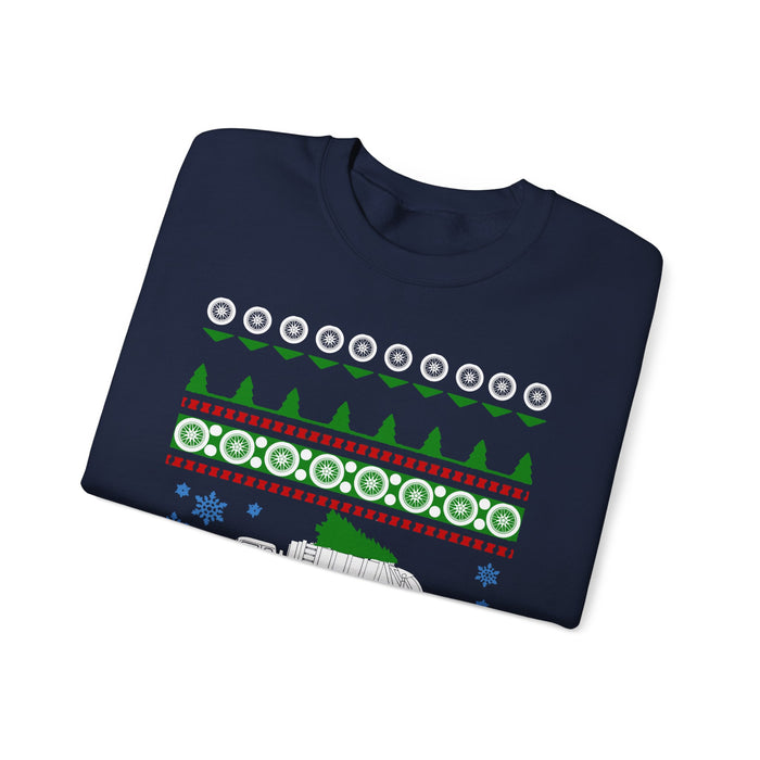 garbage truck ugly christmas sweater sweatshirt jumper for UK customers only (prints and ships from within the UK)