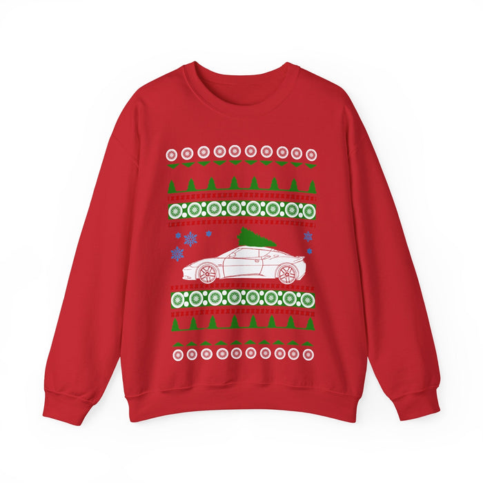 Sports Car like an Evora Ugly Christmas Sweatshirt UK