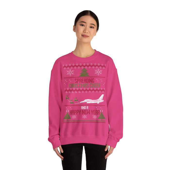 F-16 Military Airplane Fighter Jet Aircraft Ugly Christmas Sweater Sweatshirt for European Customers ONLY--this item prints and ships from Germany