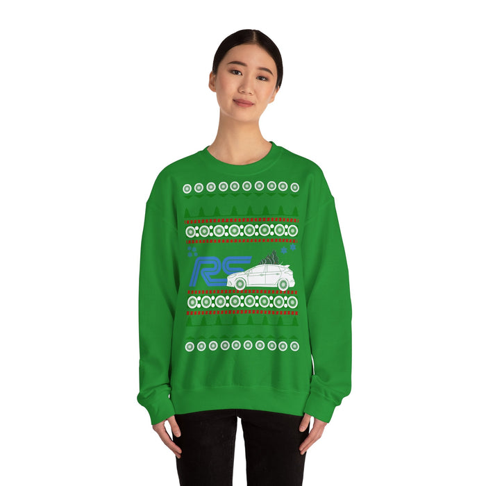 Ford Focus RS 2017+ Ugly Christmas Sweater Sweatshirt for European Customers ONLY---Prints and ships from within Europe