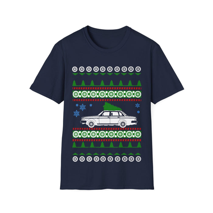 Swedish Car like a 240 Ugly Christmas "sweater" t-shirt