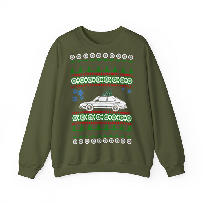 Saab 900 1987-1993 Facelifted Ugly Christmas Sweater for European Customers only--prints and ships from Germany