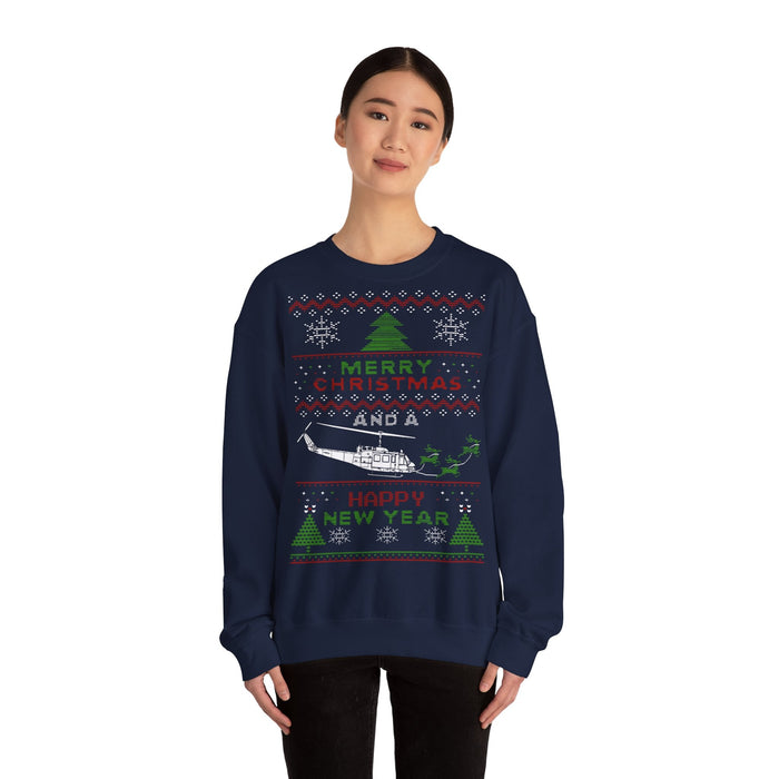 UH1 Iroquois Helicopter ugly christmas sweater for European Customers ONLY---Prints and ships from Germany