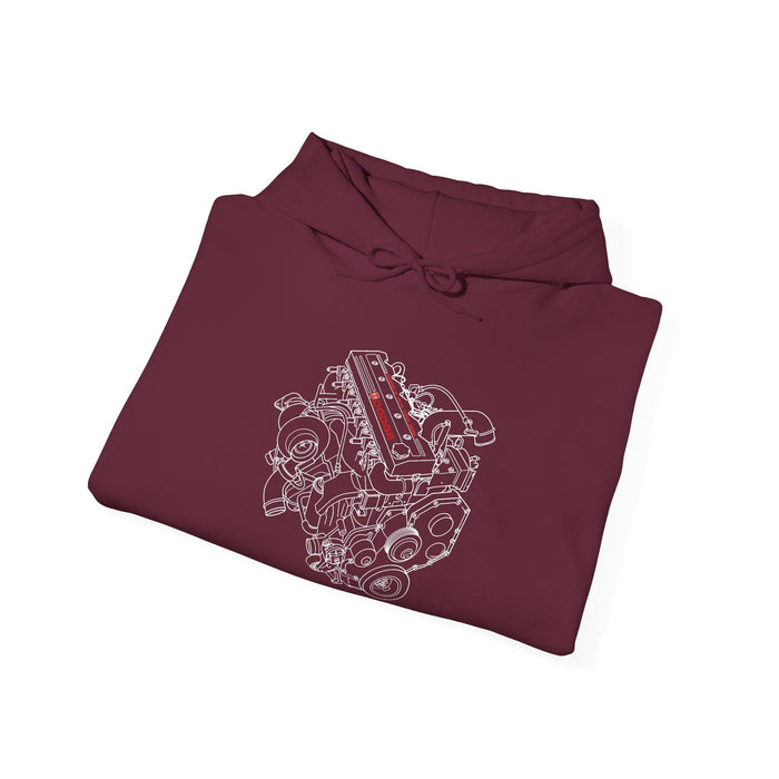 Turbo Diesel Engine Blueprint 5.9L 24 Valve Hoodie for Canadian Customers ONLY---Item prints and ships from within Canada