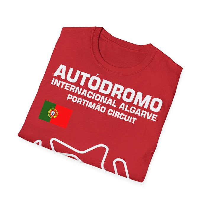 Track Outline Autodromo Internacional Algarve Portimao T-shirt for European Customers ONLY--Prints and ships from within Europe