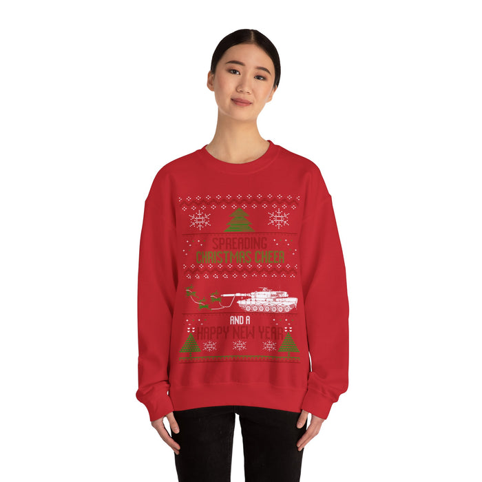 Military Tank Leopard 2 Ugly Christmas Sweater Jumper for European Customers Only (prints and ships from within Europe)