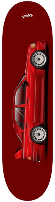 Car Art 190E 2.5 16V Skateboard Deck 7-ply Canadian Hard Rock Maple Maroon v2