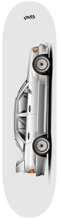 Car Art 190E 2.5 16V Skateboard Deck 7-ply Canadian Hard Rock Maple Silver