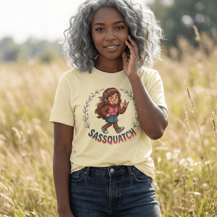 Sassquatch Funny Sassy T-Shirt — Humorous Bigfoot Graphic Tee