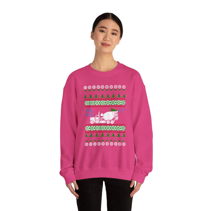 Cement Mixer Truck Ugly Christmas Sweater For Canadian Customers ONLY---Prints and ships from within Canada--more colors