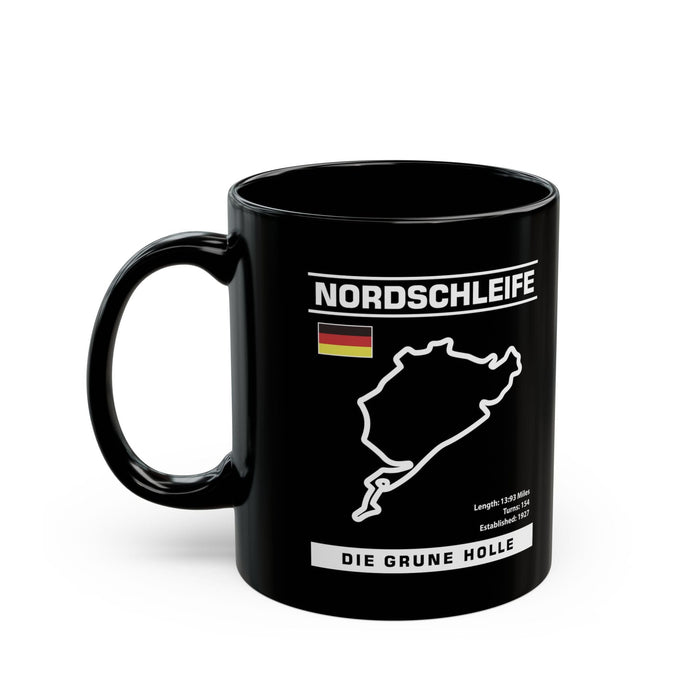Nordschleife Track Outline Mug 11 or 15 ounce Die Grune Holle