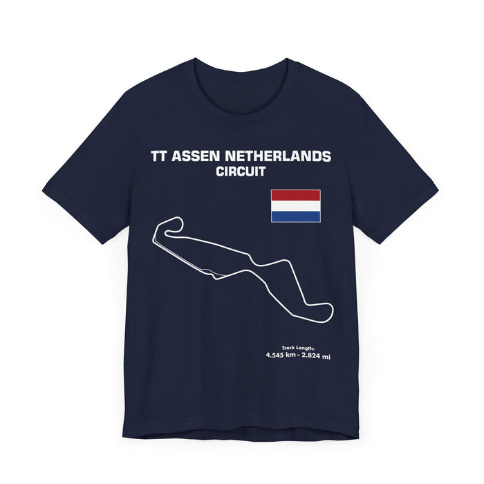 TT Assen Circuit Track Outline t-shirt for European Customers ONLY--Prints and ships from within Europe v2
