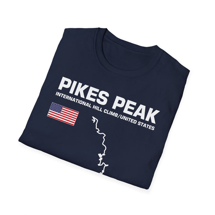 Track Outline Pike's Peak Hill Climb T-shirt (for European Customers ONLY--This product prints and ships from within Germany)