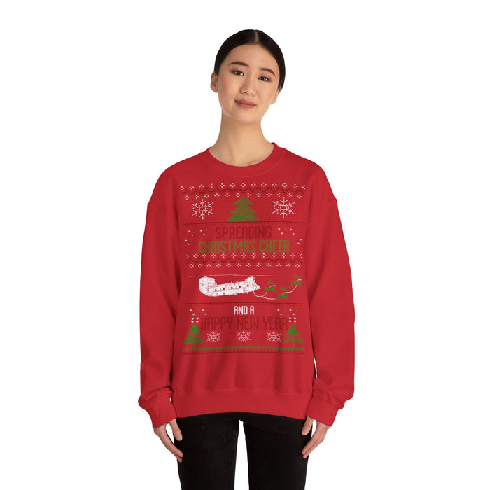CH-47 Chinook Military Helicopter Ugly Christmas Sweater for European Customers ONLY--This will print and ship from within Germany
