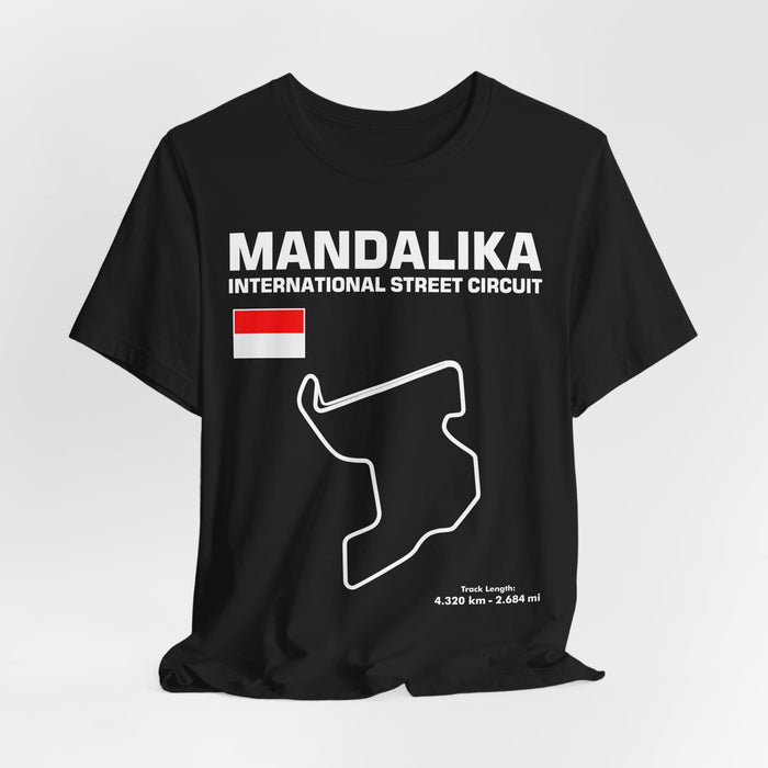 Mandalika International Street Circuit Track Outline T-shirt for European Customers ONLY-- this item prints and ships from within Europe