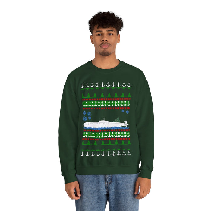 Military Russian Submarine Boat Ugly Christmas Sweater Sweatshirt for UK customers ONLY---Prints and ships from with the UK
