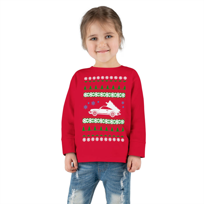 Porsche 911 turbo 930 Ugly Christmas Sweater (long sleeve t-shirt) Toddler