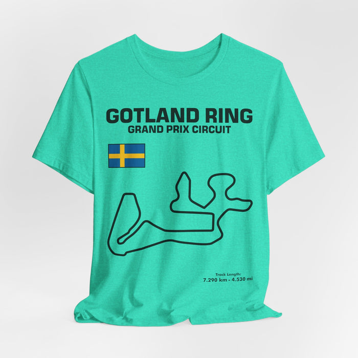 Gotland Grand Prix Circuit Track Outline T-Shirt