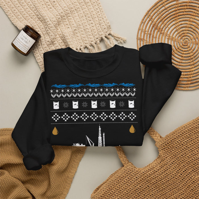 Off Shore Oil Rig Ugly Christmas Sweater for European Customers ONLY---Prints and ships from within Germany