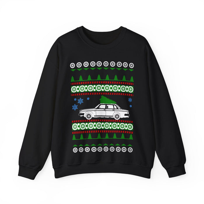 Swedish Car like a 240 Sedan Ugly Christmas Sweater Jumper For UK customers ONLY--Item prints and ships from within the UK