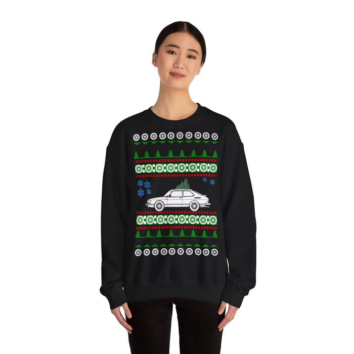 Saab 900 1987-1993 Facelifted Ugly Christmas Sweater for European Customers only--prints and ships from Germany